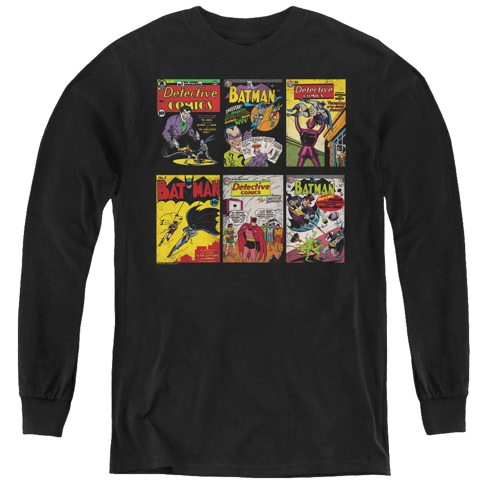 Dc Batman Bm Covers - Youth Long Sleeve T-Shirt Youth Long Sleeve T-Shirt Batman   