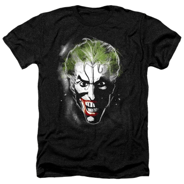 Charcoal men's heather t-shirt with Joker Face Of Madness graphic