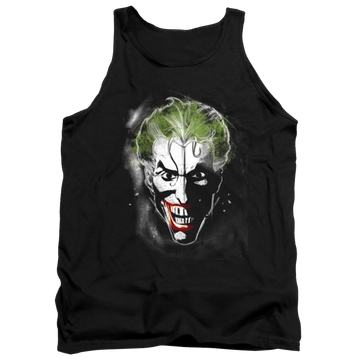 Black men's tank with Joker Face Of Madness graphic