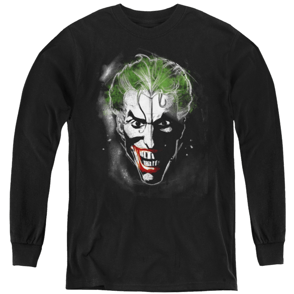 Joker, The Face Of Madness - Youth Long Sleeve T-Shirt Youth Long Sleeve T-Shirt Joker   