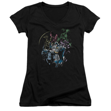 Batman Surrounded - Juniors V-Neck T-Shirt Juniors V-Neck T-Shirt Batman   