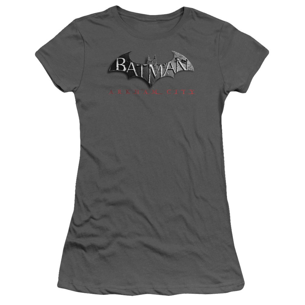 Batman - Arkham Logo - Juniors T-Shirt Juniors T-Shirt Batman   