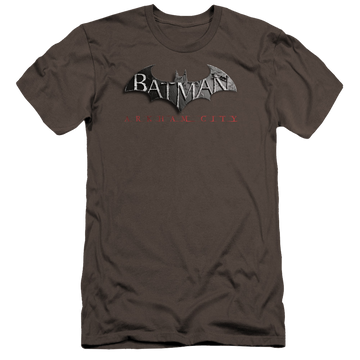 Batman - Arkham Logo - Men's Premium Slim Fit T-Shirt Men's Premium Slim Fit T-Shirt Batman   