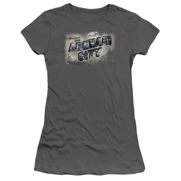 Batman - Arkham Greetings From Arkham - Juniors T-Shirt Juniors T-Shirt Batman   
