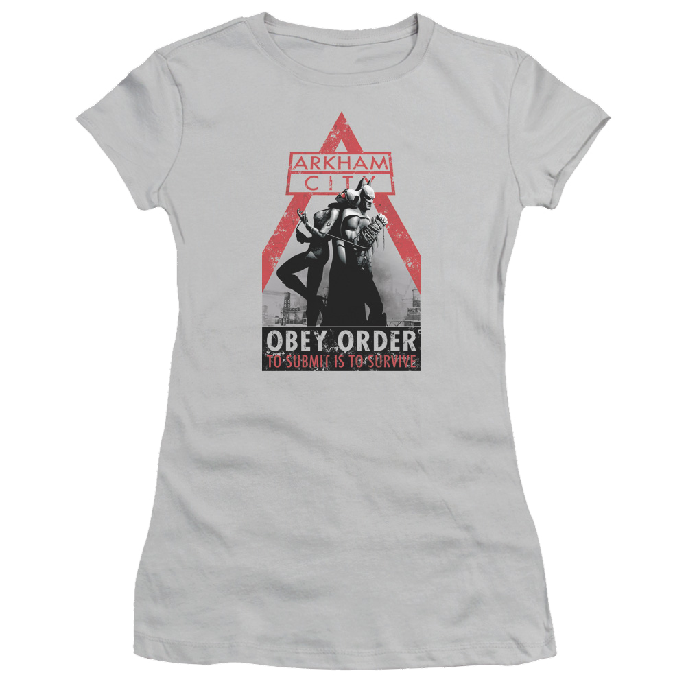 Batman - Arkham Obey Order - Juniors T-Shirt Juniors T-Shirt Batman   