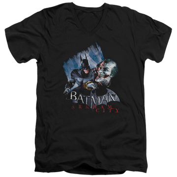 Batman - Arkham Jokes On You! - Men's V-Neck T-Shirt Men's V-Neck T-Shirt Batman   