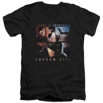 Batman - Arkham Escape Is Impossible - Men's V-Neck T-Shirt Men's V-Neck T-Shirt Batman   