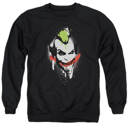Batman - Arkham Spraypaint Smile - Men's Crewneck Sweatshirt Men's Crewneck Sweatshirt Batman   