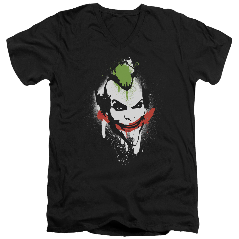 Batman - Arkham Spraypaint Smile - Men's V-Neck T-Shirt Men's V-Neck T-Shirt Batman   