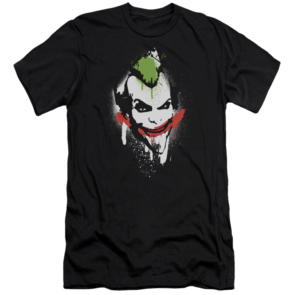 Batman - Arkham Spraypaint Smile - Men's Premium Slim Fit T-Shirt Men's Premium Slim Fit T-Shirt Batman   