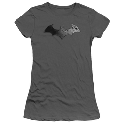 Batman - Arkham Bat Logo - Juniors T-Shirt Juniors T-Shirt Batman   