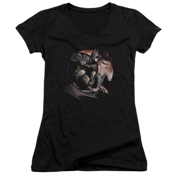 Batman - Arkham Blood Moon - Juniors V-Neck T-Shirt Juniors V-Neck T-Shirt Batman   