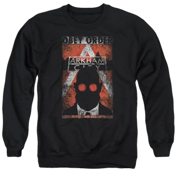 Batman - Arkham Obey Order Poster - Men's Crewneck Sweatshirt Batman