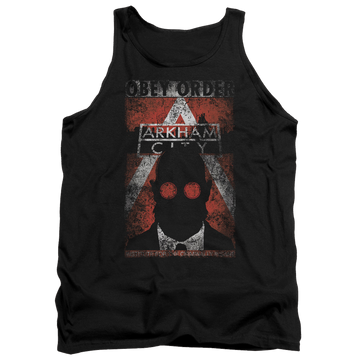 Batman - Arkham Obey Order Poster Men's Tank Men's Tank Batman   