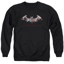 Batman - Arkham Bat Fill - Men's Crewneck Sweatshirt Men's Crewneck Sweatshirt Batman   