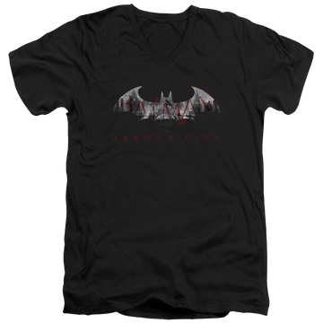 Batman - Arkham Bat Fill - Men's V-Neck T-Shirt Men's V-Neck T-Shirt Batman   