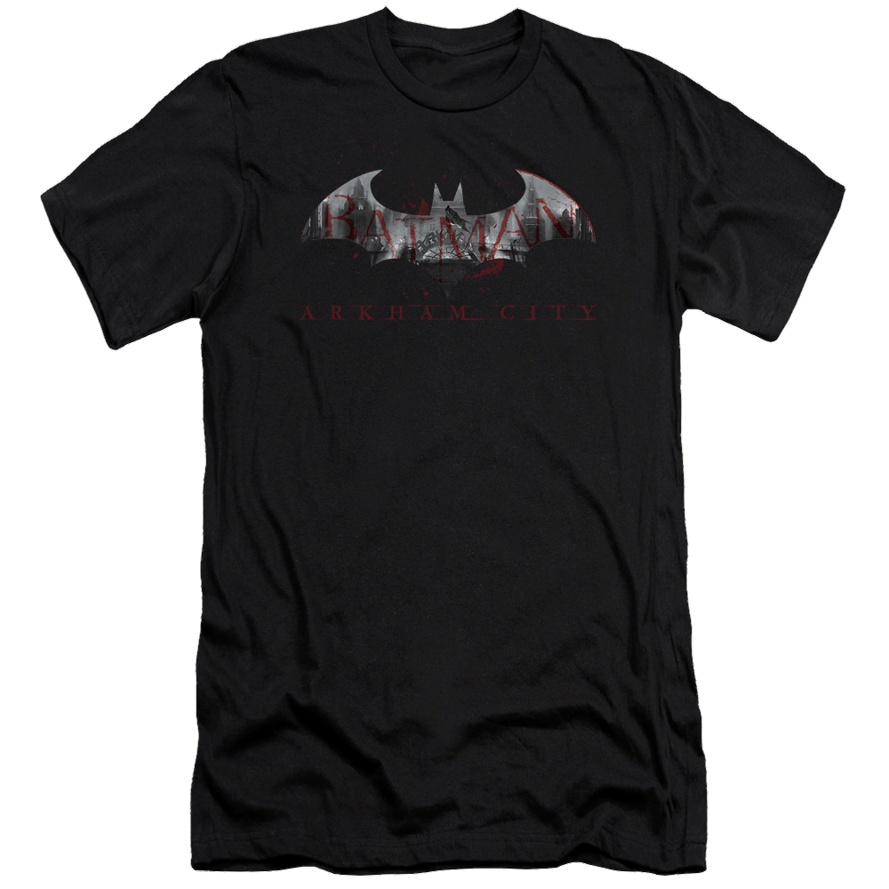 Batman - Arkham Bat Fill - Men's Premium Slim Fit T-Shirt Men's Premium Slim Fit T-Shirt Batman   