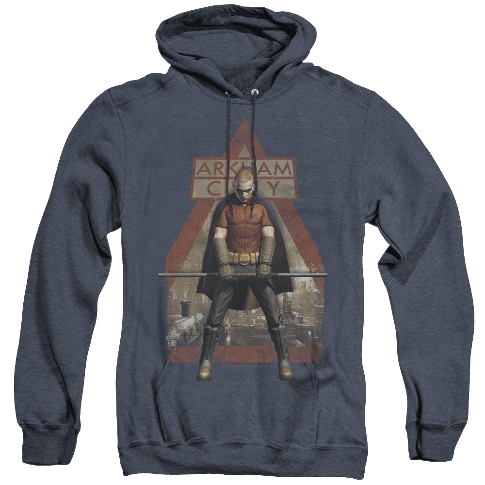 Robin Arkham Robin - Heather Pullover Hoodie Heather Pullover Hoodie Batman   