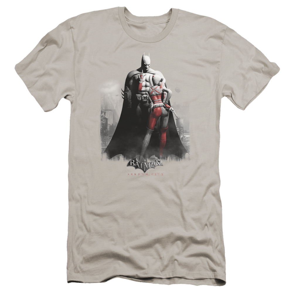 Batman - Arkham Harley And Bats - Men's Premium Slim Fit T-Shirt Men's Premium Slim Fit T-Shirt Harley Quinn   