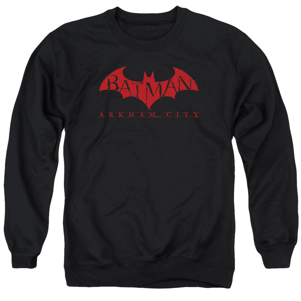 Batman - Arkham Red Bat - Men's Crewneck Sweatshirt Men's Crewneck Sweatshirt Batman   