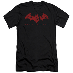 Batman - Arkham Red Bat - Men's Premium Slim Fit T-Shirt Men's Premium Slim Fit T-Shirt Batman   