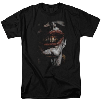 Black men's regular fit t-shirt with Batman Smile Of Evil graphic