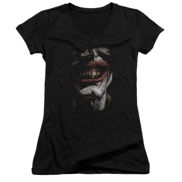 Batman Smile Of Evil - Juniors V-Neck T-Shirt Juniors V-Neck T-Shirt Batman   