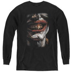 Dc Batman Smile Of Evil - Youth Long Sleeve T-Shirt Youth Long Sleeve T-Shirt Batman   