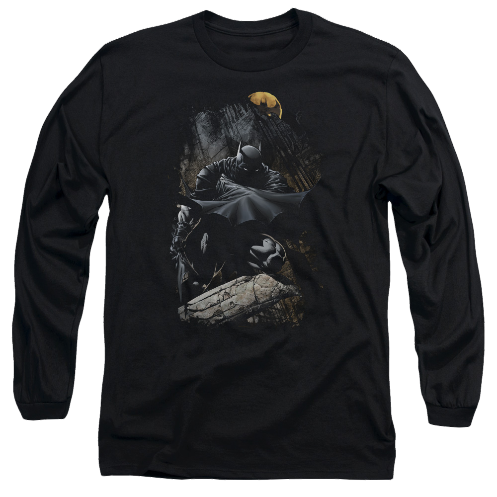 DC Batman Sweeping Cape - Men's Long Sleeve T-Shirt Men's Long Sleeve T-Shirt Batman   