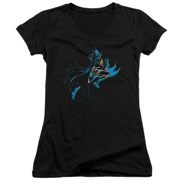Batman Neon Batman - Juniors V-Neck T-Shirt Juniors V-Neck T-Shirt Batman   
