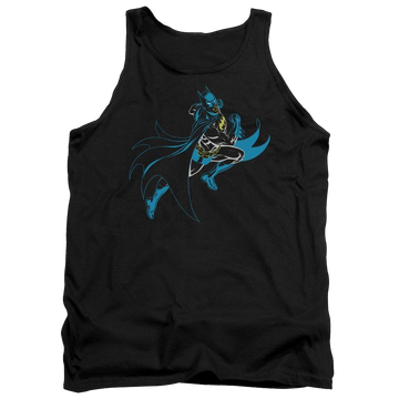 Black men's tank with Neon Batman graphic