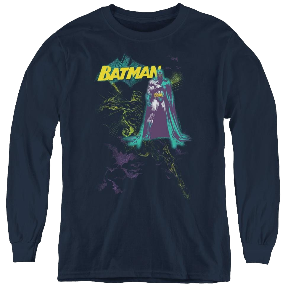 Dc Batman Bat Spray - Youth Long Sleeve T-Shirt Youth Long Sleeve T-Shirt Batman   
