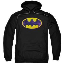 Batman Bm Neon Distress Logo - Pullover Hoodie Pullover Hoodie Batman   