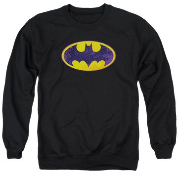 Batman Bm Neon Distress Logo - Men's Crewneck Sweatshirt Men's Crewneck Sweatshirt Batman   
