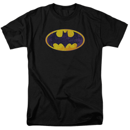 Batman Bm Neon Distress Logo - Men's Regular Fit T-Shirt Men's Regular Fit T-Shirt Batman   