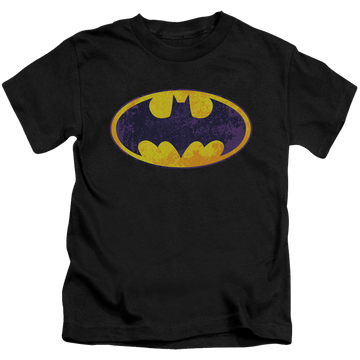 DC Batman Bm Neon Distress Logo - Kid's T-Shirt Kid's T-Shirt (Ages 4-7) Batman   