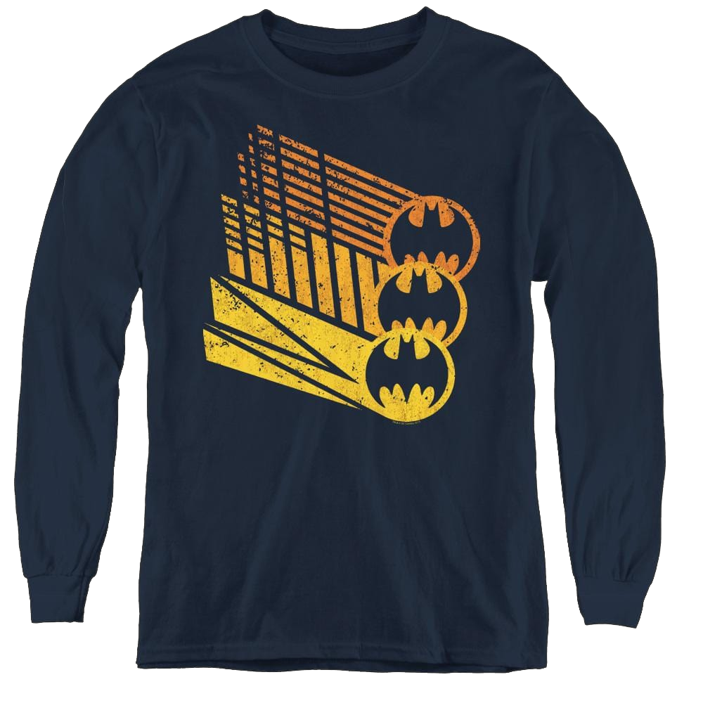 Dc Batman Bat Signal Shapes - Youth Long Sleeve T-Shirt Youth Long Sleeve T-Shirt Batman   