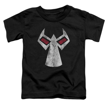Black toddler t-shirt with Bane Mask graphic