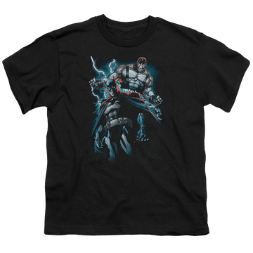 Black youth t-shirt for ages 8 to 12 with Bane Evil Rising graphic