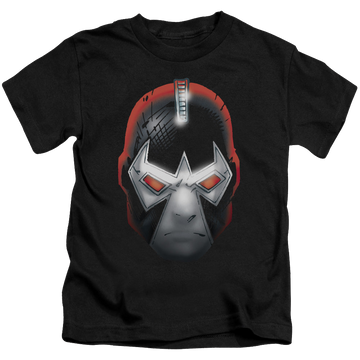 Black kid's t-shirt for ages 4 to 7 with Bane Head graphic