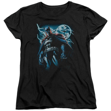 Black women's t-shirt with Batman Stormy Knight graphic