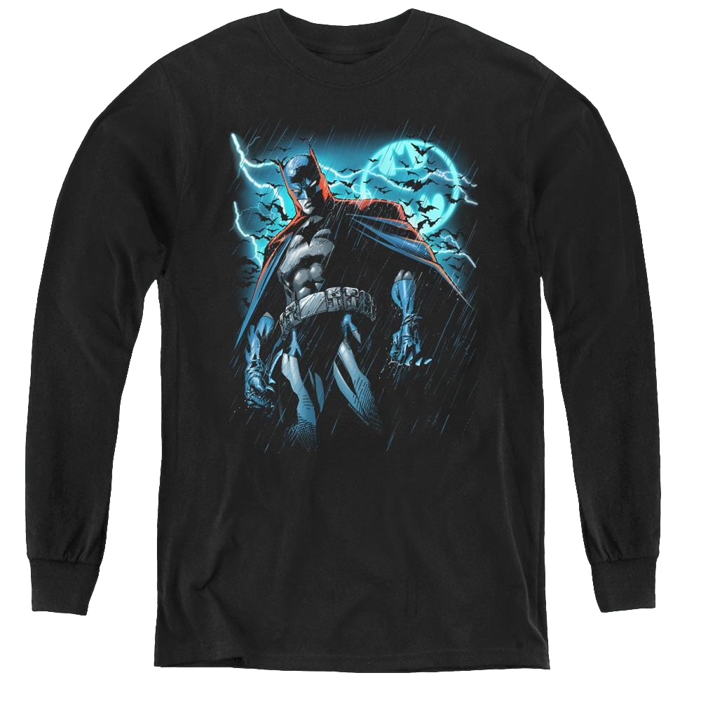 Dc Batman Stormy Knight - Youth Long Sleeve T-Shirt Youth Long Sleeve T-Shirt Batman   
