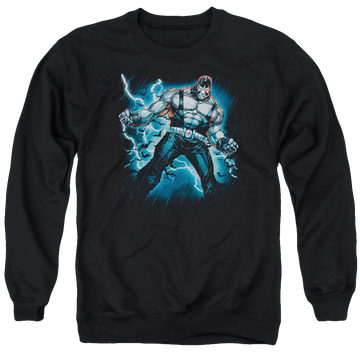 Black men's crewneck sweatshirt with Stormy Bane graphic