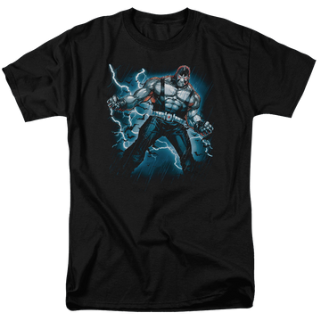 Black men's regular fit t-shirt with Stormy Bane graphic