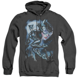 Catwoman Moonlight Cat - Heather Pullover Hoodie Heather Pullover Hoodie Catwoman   