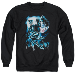 Batman Moonlight Cat - Men's Crewneck Sweatshirt Men's Crewneck Sweatshirt Catwoman   