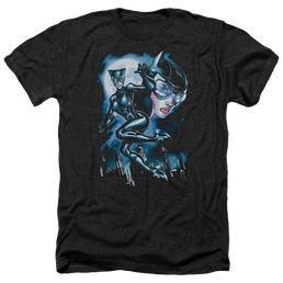 Batman Moonlight Cat - Men's Heather T-Shirt Men's Heather T-Shirt Catwoman   