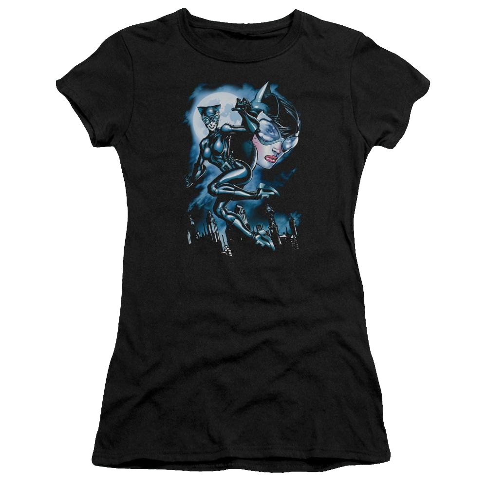Batman Moonlight Cat - Juniors T-Shirt Juniors T-Shirt Catwoman   