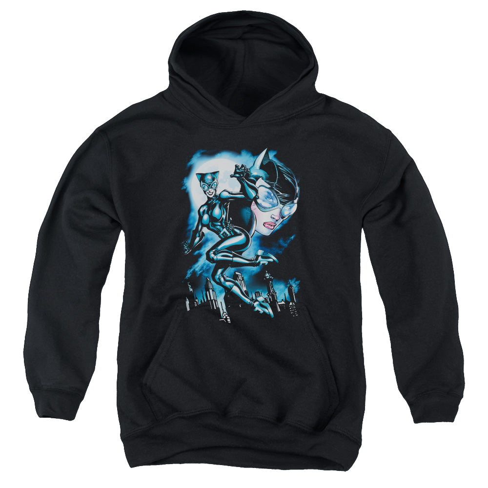 Catwoman Moonlight Cat - Youth Hoodie Youth Hoodie (Ages 8-12) Catwoman   