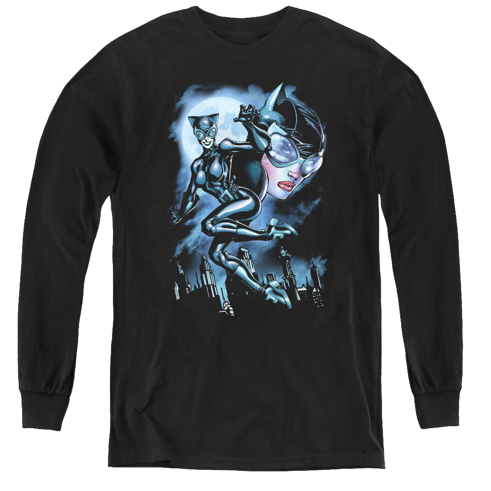 Catwoman Moonlight Cat - Youth Long Sleeve T-Shirt Youth Long Sleeve T-Shirt Catwoman   
